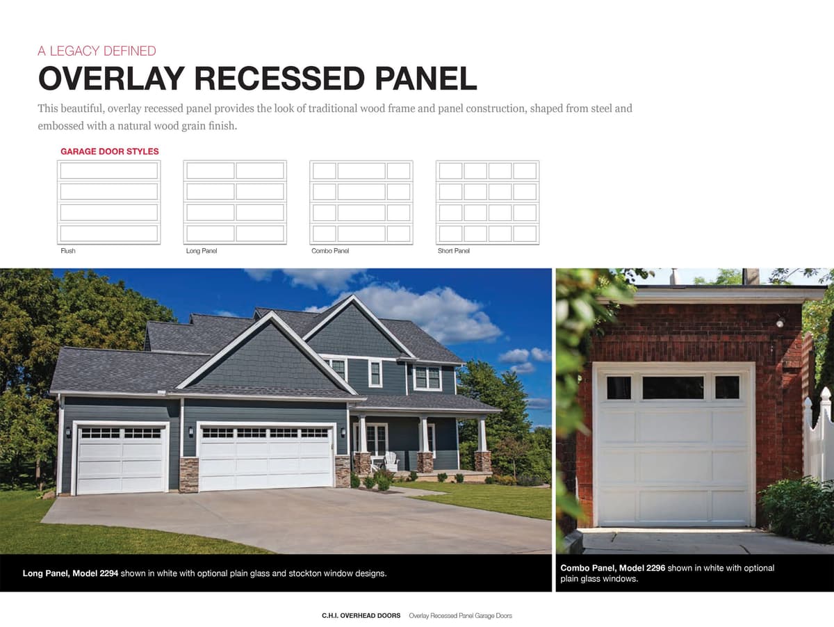 Overlay Recessed Panel catalog page 1